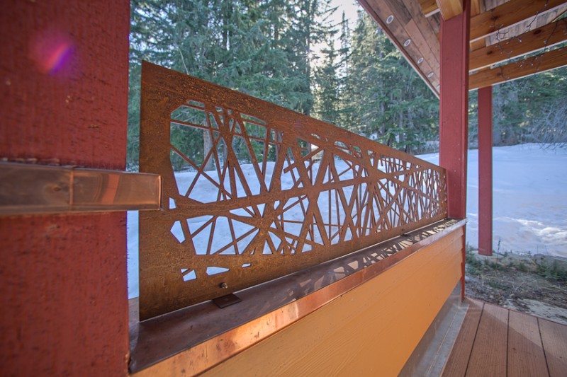 Revamp corten decorative metal fence topper close up